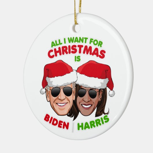 ALLES, WAS ICH FÜR CHRISTMAS WOLLTE, IST BIDEN HAR KERAMIK ORNAMENT (Links)