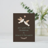 Alles, was ich für den Weihnachtsfrieden in den We Postkarte (Stehend Vorderseite)