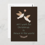 Alles, was ich für den Weihnachtsfrieden in den We Postkarte (Vorne/Hinten)