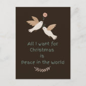 Alles, was ich für den Weihnachtsfrieden in den We Postkarte (Vorderseite)