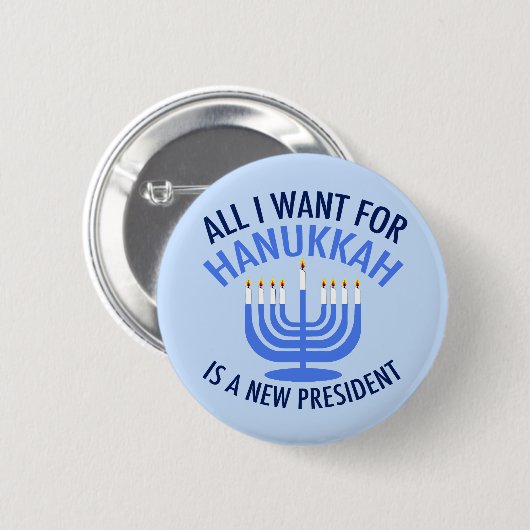 Alles, was ich für Hanukkah Gewollt habe, ist ein Button (Vorne & Hinten)