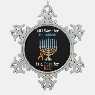 Alles, was ich für Hanukkah Wollte.. RSD Snowflake Schneeflocken Zinn-Ornament