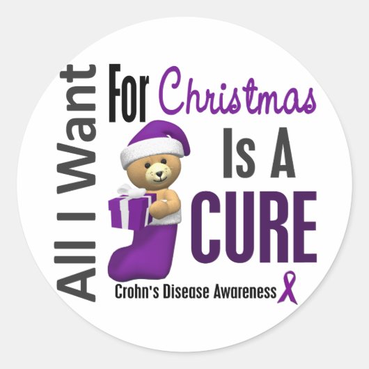Alles, was ich für Morbus Crohn Wollte Runder Aufkleber (Vorderseite)