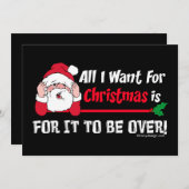 Alles, was ich für Weihnachten Bah Humbug Funny Bl (Vorne/Hinten)