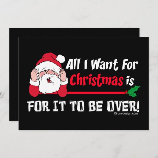 Alles, was ich für Weihnachten Bah Humbug Funny Bl (Vorne/Hinten)