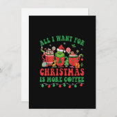 Alles, was ich für Weihnachtskaffee Gewollt habe L Einladung (Vorne/Hinten)