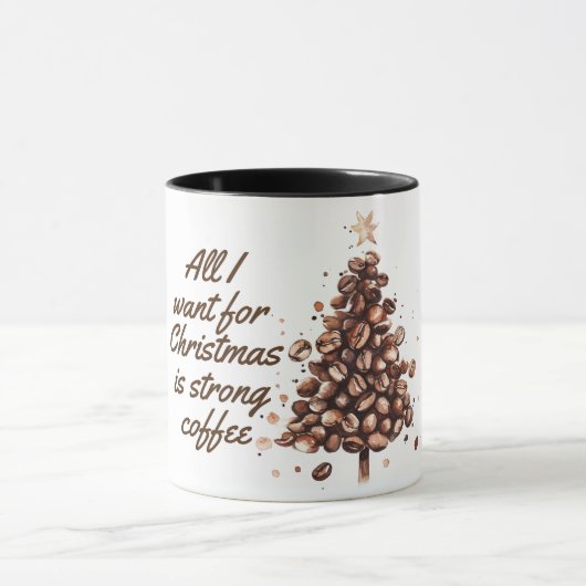Alles, was ich gewollt habe, ist Kaffee-Weihnachte Tasse (Zentrum)