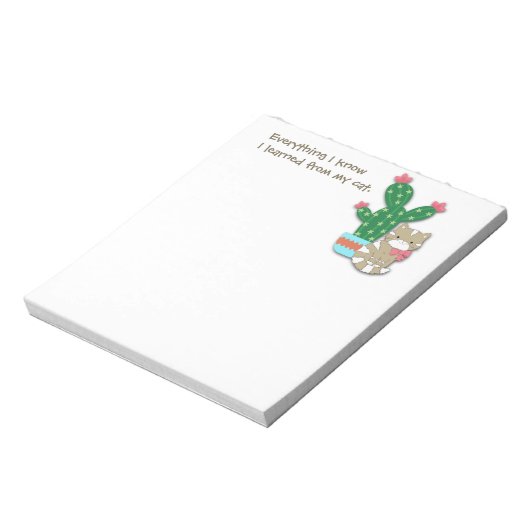 Alles, was ich kenne Funny Cat Notizblock (Rotiert)