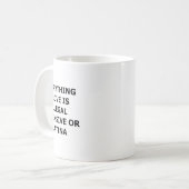Alles, was ich liebe, ist illegal, teuer oder Lati Kaffeetasse (Vorderseite Links)