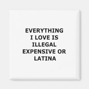 Alles, was ich liebe, ist illegal, teuer oder Lati Magnet