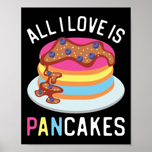 Alles was ich Liebe ist Pan Cakes Pansexus Pancake Poster (Vorne)