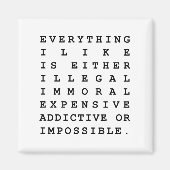 Alles, was ich mag magnet (Vorne)