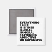 Alles, was ich mag magnet (Vorderseite/Rückseite)