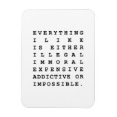 Alles, was ich mag magnet (Vertikal)