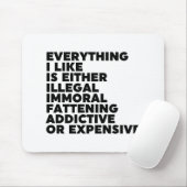 Alles, was ich mag mousepad (Mit Mouse)
