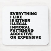 Alles, was ich mag mousepad (Vorne)