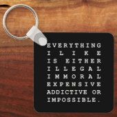 Alles, was ich mag schlüsselanhänger (Vorderseite)