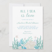 Alles, was ich Meer ist Liebe Beach Brautparty Einladung (Vorderseite)