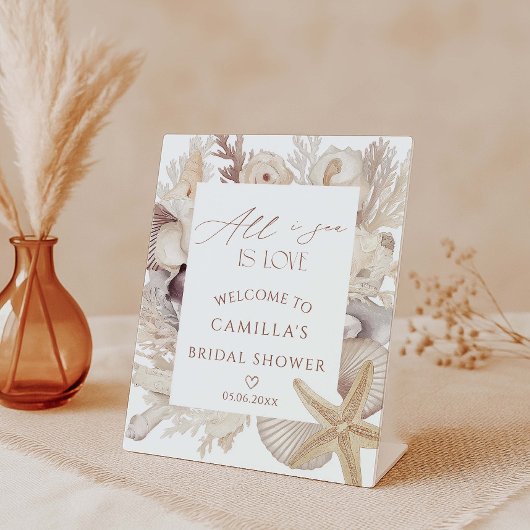 Alles, was ich Meer ist Liebe Brautparty Willkomme Sockelschild