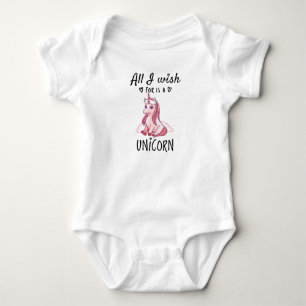 Alles, was ich mir wünsche, ist ein Einhorn Baby Strampler