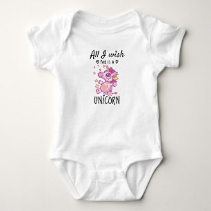 Alles, was ich mir wünsche, ist ein Einhorn Baby Strampler