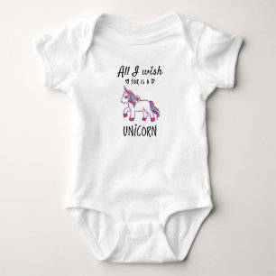 Alles, was ich mir wünsche, ist ein Einhorn Baby Strampler