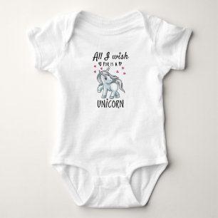 Alles, was ich mir wünsche, ist ein Einhorn Baby Strampler