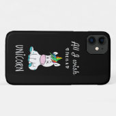 Alles, was ich mir wünsche, ist ein Einhorn Case-Mate iPhone Hülle (Rückseite (Horizontal))