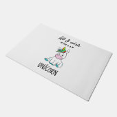 Alles, was ich mir wünsche, ist ein Einhorn Fußmatte (Schrägansicht)