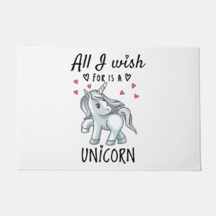 Alles, was ich mir wünsche, ist ein Einhorn Fußmatte