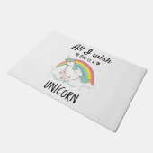 Alles, was ich mir wünsche, ist ein Einhorn Fußmatte (Schrägansicht)