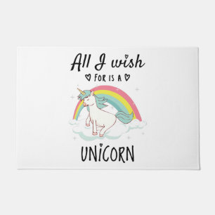 Alles, was ich mir wünsche, ist ein Einhorn Fußmatte