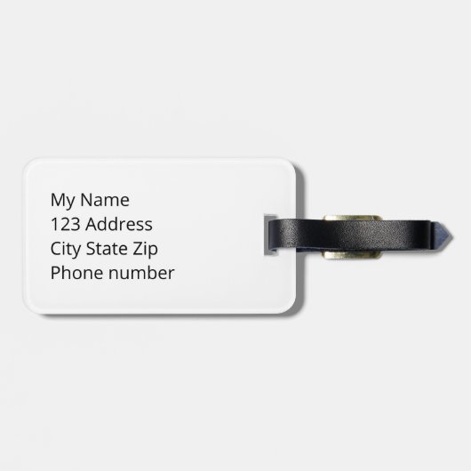 Alles, was ich mir wünsche, ist ein Einhorn Gepäckanhänger (Rückseite horizontal)