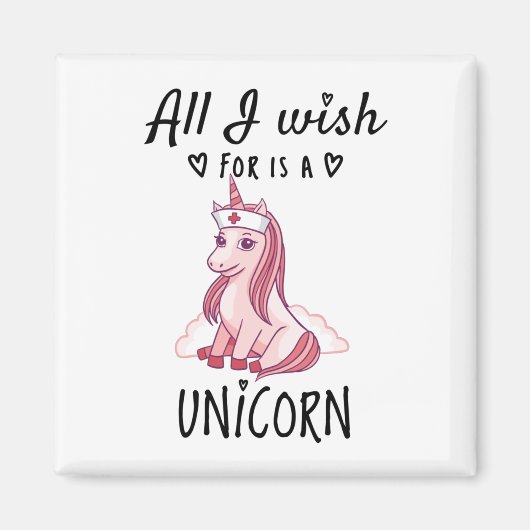 Alles, was ich mir wünsche, ist ein Einhorn Magnet (Vorne)