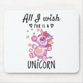Alles, was ich mir wünsche, ist ein Einhorn Mousepad (Vorne)