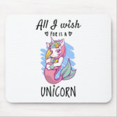 Alles, was ich mir wünsche, ist ein Einhorn Mousepad (Vorne)