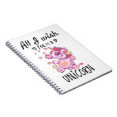 Alles, was ich mir wünsche, ist ein Einhorn Notizblock (Rechte Seite)