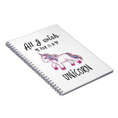 Alles, was ich mir wünsche, ist ein Einhorn Notizblock (Rechte Seite)