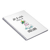 Alles, was ich mir wünsche, ist ein Einhorn Notizblock (Rechte Seite)