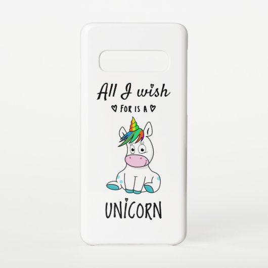 Alles, was ich mir wünsche, ist ein Einhorn Samsung Galaxy Hülle (Rückseite)