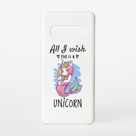 Alles, was ich mir wünsche, ist ein Einhorn Samsung Galaxy Hülle (Rückseite)