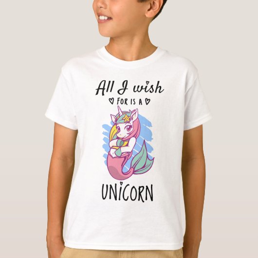 Alles, was ich mir wünsche, ist ein Einhorn T-Shirt (Vorderseite)