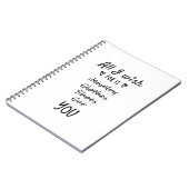 Alles, was ich mir wünsche, ist Sie Notizblock (Linke Seite)