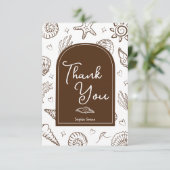 Alles was ich sehe ist Liebe Braun Dankeskarte (Stehend Vorderseite)