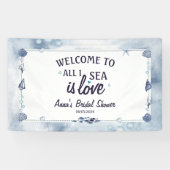 alles was ich sehe ist Liebe Brautparty Wasserfarb Banner (Horizontal)