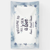 alles was ich sehe ist Liebe Brautparty Wasserfarb Banner (Vertikal)