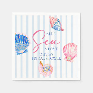 Alles, was ich sehe, ist Liebe Muscheln Küsten-Bra Serviette