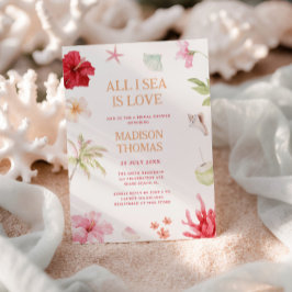 Alles, was ich sehe, ist Liebe Tropical Brautparty Einladung