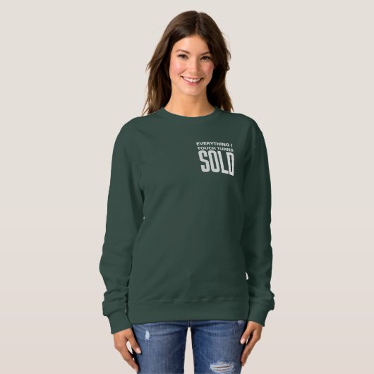 Alles, was ich Touch macht, wird als weißer Text v Sweatshirt (Vorne ganz)