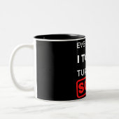 Alles, was ich Touch verkaufe Zweifarbige Tasse (Links)